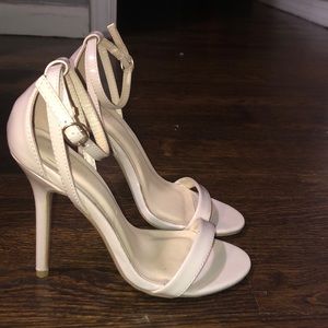 Thin cream colored heels